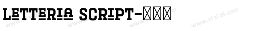 Letteria Script字体转换 Letteria Script字体转换